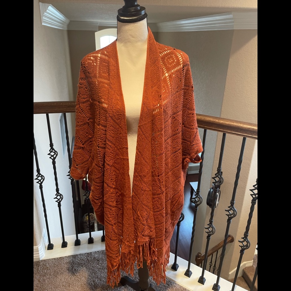 Crocheted Ruana, One size fits all